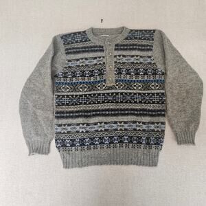 Vintage Y2K Oliver Spencer Wool Sweater Grandpa Style Back Pocket